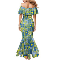 Palau Ungil Kurismas Family Matching Mermaid Dress and Hawaiian Shirt Pacific Patchwork Xmas Vibes - Polynesian Pride