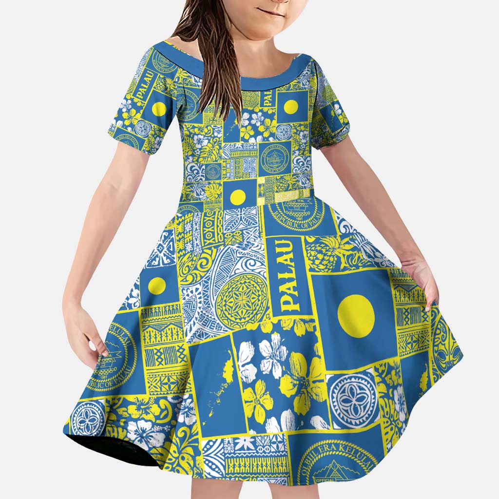 Palau Ungil Kurismas Family Matching Puletasi and Hawaiian Shirt Pacific Patchwork Xmas Vibes - Polynesian Pride