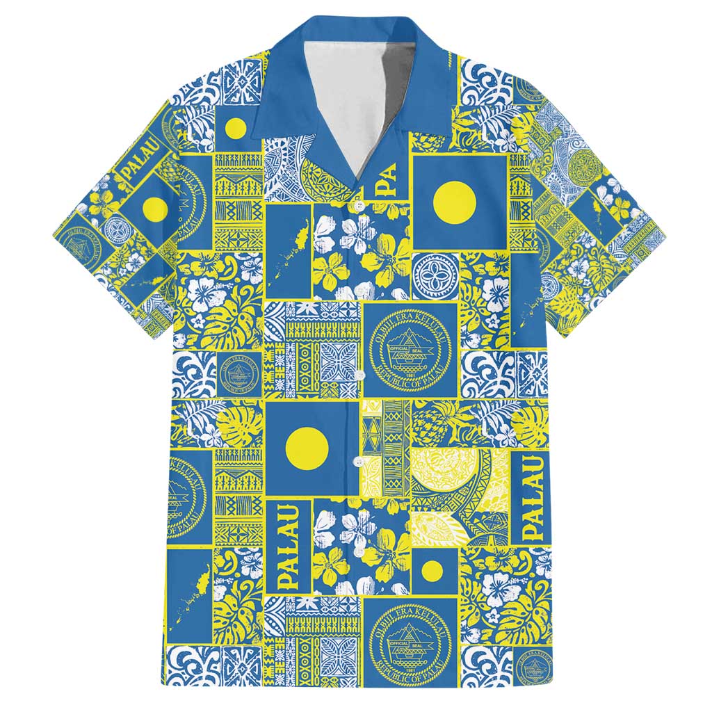 Palau Ungil Kurismas Family Matching Puletasi and Hawaiian Shirt Pacific Patchwork Xmas Vibes - Polynesian Pride