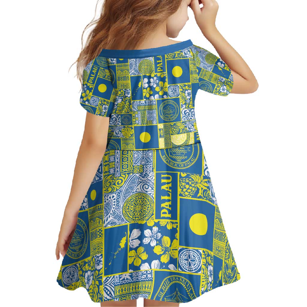 Palau Ungil Kurismas Family Matching Short Sleeve Bodycon Dress and Hawaiian Shirt Pacific Patchwork Xmas Vibes - Polynesian Pride