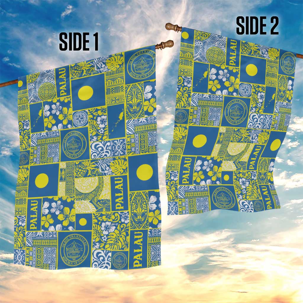 Palau Ungil Kurismas Garden Flag Pacific Patchwork Xmas Vibes - Polynesian Pride