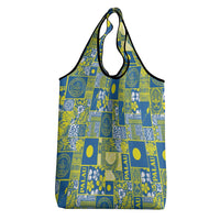 Palau Ungil Kurismas Grocery Bag Pacific Patchwork Xmas Vibes - Polynesian Pride