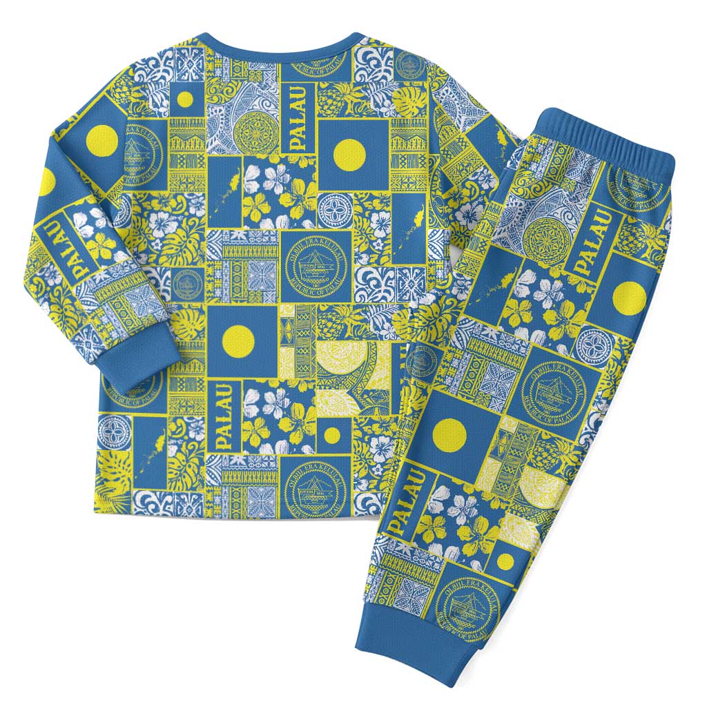 Palau Ungil Kurismas Christmas Pajama Set Pacific Patchwork Xmas Vibes - Polynesian Pride