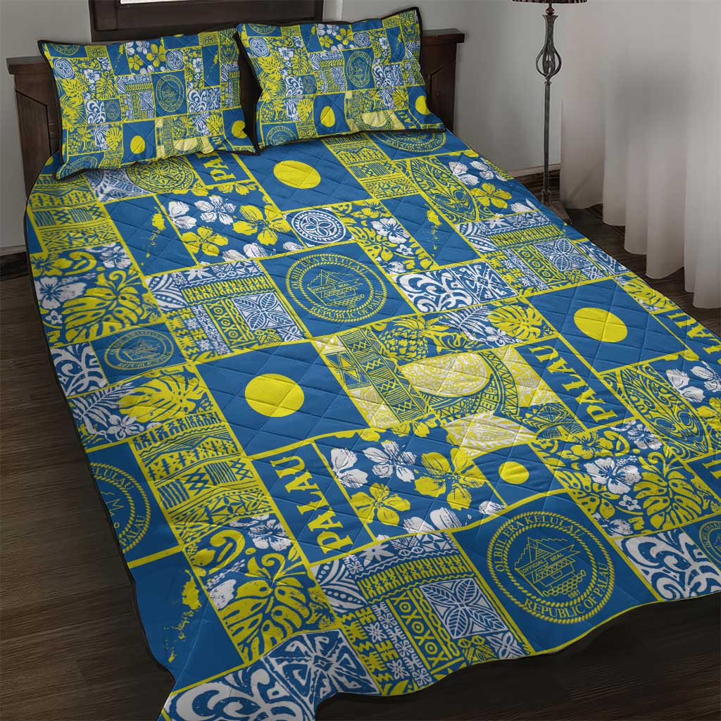 Palau Ungil Kurismas Quilt Bed Set Pacific Patchwork Xmas Vibes - Polynesian Pride