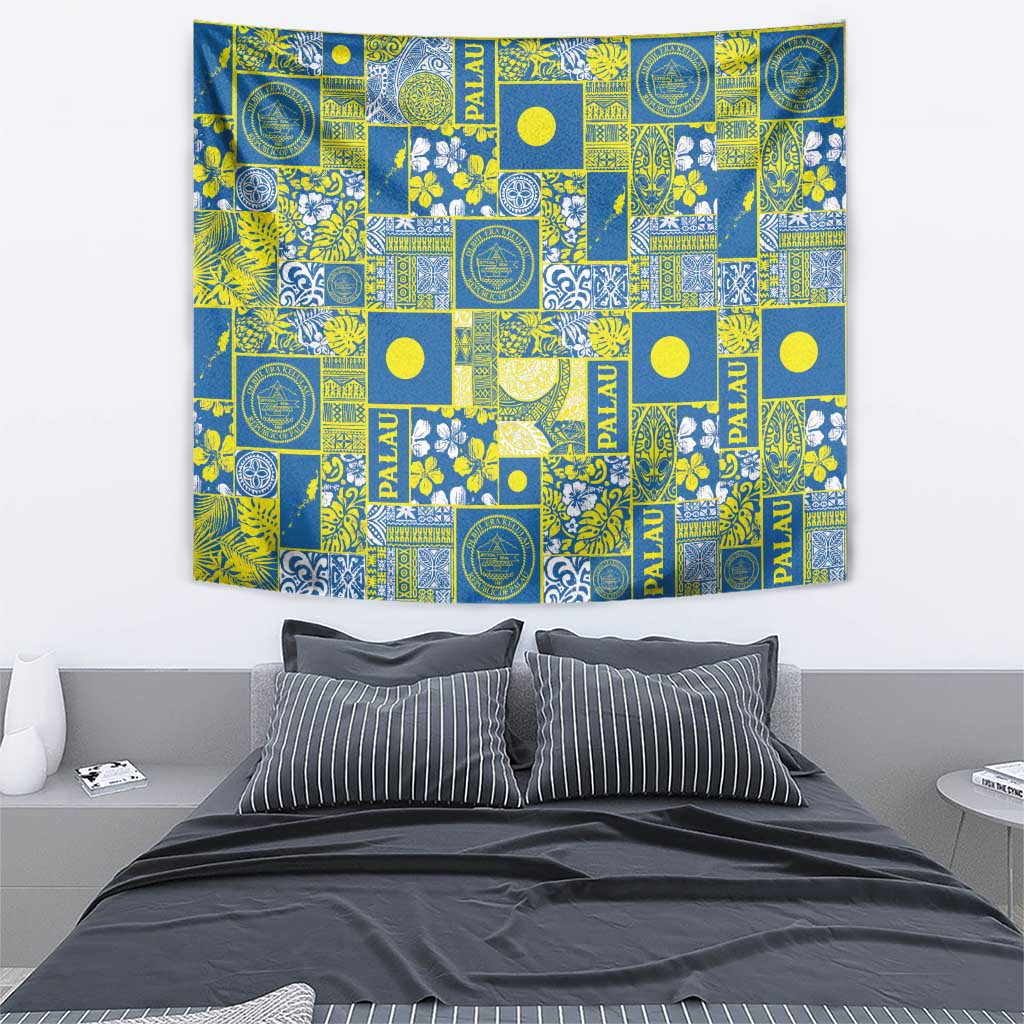 Palau Ungil Kurismas Tapestry Pacific Patchwork Xmas Vibes - Polynesian Pride
