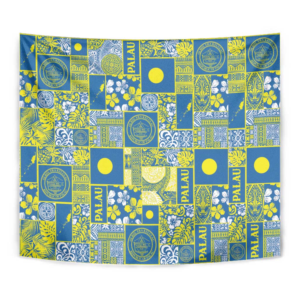 Palau Ungil Kurismas Tapestry Pacific Patchwork Xmas Vibes - Polynesian Pride