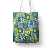 Palau Ungil Kurismas Tote Bag Pacific Patchwork Xmas Vibes - Polynesian Pride