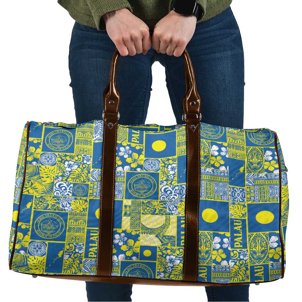 Palau Ungil Kurismas Travel Bag Pacific Patchwork Xmas Vibes - Polynesian Pride