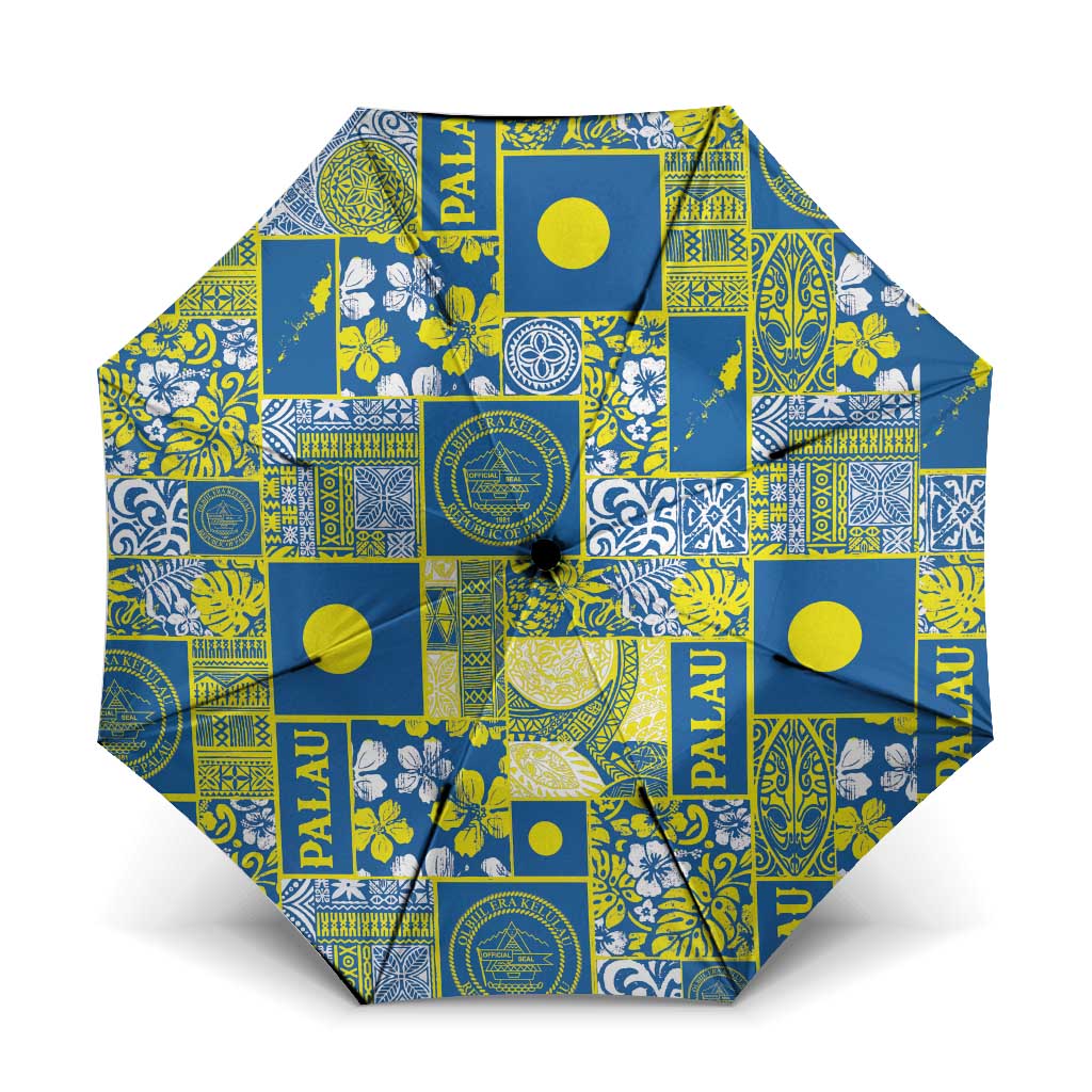 Palau Ungil Kurismas Umbrella Pacific Patchwork Xmas Vibes - Polynesian Pride