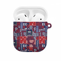 Red Samoa Manuia Le Kerisimasi AirPods Case Pacific Patchwork Xmas Vibes LT9 Red - Polynesian Pride