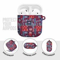 Red Samoa Manuia Le Kerisimasi AirPods Case Pacific Patchwork Xmas Vibes LT9 - Polynesian Pride