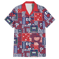 Red Samoa Manuia Le Kerisimasi Hawaiian Shirt Pacific Patchwork Xmas Vibes LT9 Red - Polynesian Pride