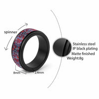 Red Samoa Manuia Le Kerisimasi Spinner Ring Pacific Patchwork Xmas Vibes - Polynesian Pride