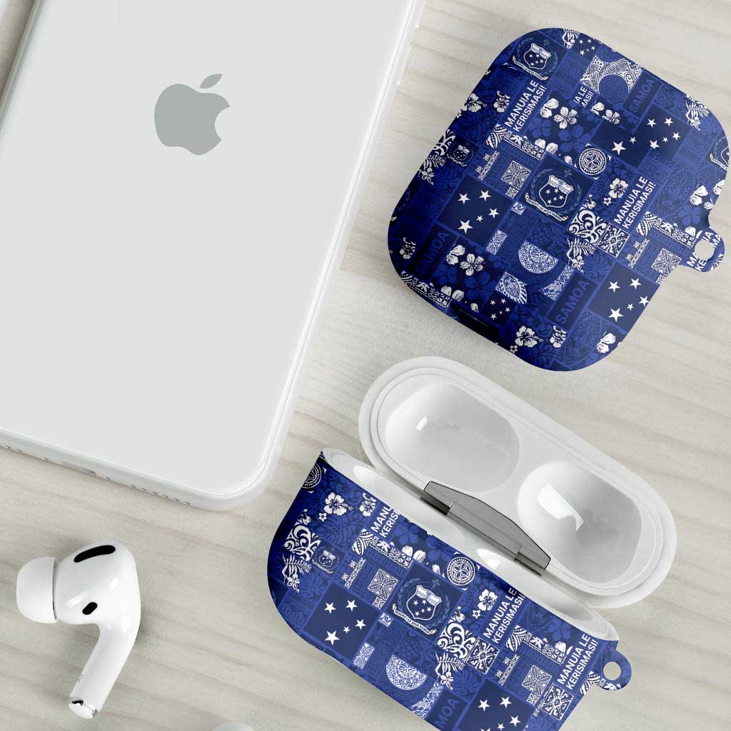 Blue Samoa Manuia Le Kerisimasi AirPods Case Pacific Patchwork Xmas Vibes LT9 - Polynesian Pride