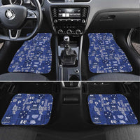 Blue Samoa Manuia Le Kerisimasi Car Mats Pacific Patchwork Xmas Vibes LT9 Set 4pcs Blue - Polynesian Pride