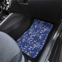 Blue Samoa Manuia Le Kerisimasi Car Mats Pacific Patchwork Xmas Vibes LT9 - Polynesian Pride