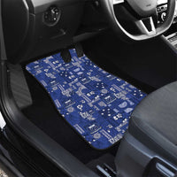 Blue Samoa Manuia Le Kerisimasi Car Mats Pacific Patchwork Xmas Vibes LT9 - Polynesian Pride