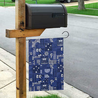 Blue Samoa Manuia Le Kerisimasi Garden Flag Pacific Patchwork Xmas Vibes - Polynesian Pride