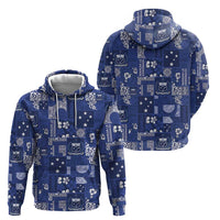 Blue Samoa Manuia Le Kerisimasi Hoodie Pacific Patchwork Xmas Vibes LT9 - Polynesian Pride