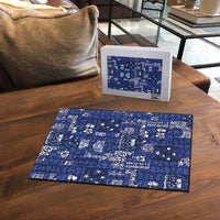 Blue Samoa Manuia Le Kerisimasi Puzzle Pacific Patchwork Xmas Vibes LT9 - Polynesian Pride