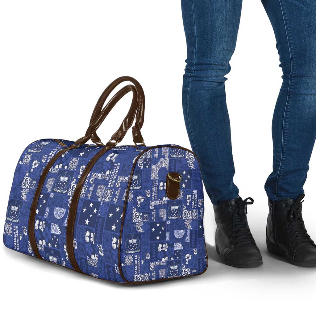 Blue Samoa Manuia Le Kerisimasi Travel Bag Pacific Patchwork Xmas Vibes LT9 - Polynesian Pride