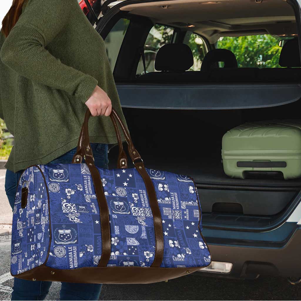 Blue Samoa Manuia Le Kerisimasi Travel Bag Pacific Patchwork Xmas Vibes LT9 - Polynesian Pride