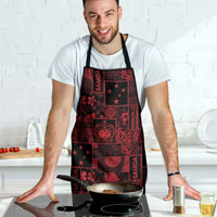 Dark Samoa Manuia Le Kerisimasi Apron Pacific Patchwork Xmas Vibes LT9 - Polynesian Pride