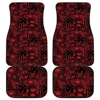 Dark Samoa Manuia Le Kerisimasi Car Mats Pacific Patchwork Xmas Vibes LT9 - Polynesian Pride