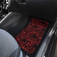 Dark Samoa Manuia Le Kerisimasi Car Mats Pacific Patchwork Xmas Vibes LT9 - Polynesian Pride