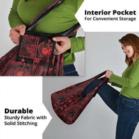 Dark Samoa Manuia Le Kerisimasi Grocery Bag Pacific Patchwork Xmas Vibes - Polynesian Pride