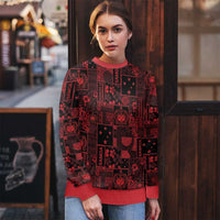 Dark Samoa Manuia Le Kerisimasi Ugly Christmas Sweater Pacific Patchwork Xmas Vibes - Polynesian Pride