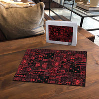 Dark Samoa Manuia Le Kerisimasi Puzzle Pacific Patchwork Xmas Vibes LT9 - Polynesian Pride