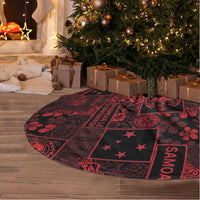 Dark Samoa Manuia Le Kerisimasi Tree Skirt Pacific Patchwork Xmas Vibes LT9 - Polynesian Pride