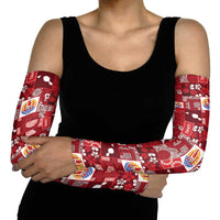 Tahiti Oaoa I Teie Noera Arm Sleeves Pacific Patchwork Xmas Vibes - Polynesian Pride