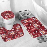 Tahiti Oaoa I Teie Noera Bathroom Set Pacific Patchwork Xmas Vibes - Polynesian Pride