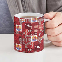 Tahiti Oaoa I Teie Noera Ceramic Mug Pacific Patchwork Xmas Vibes - Polynesian Pride