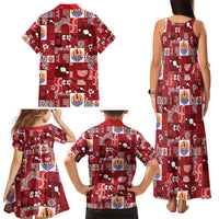 Tahiti Oaoa I Teie Noera Family Matching Tank Maxi Dress and Hawaiian Shirt Pacific Patchwork Xmas Vibes - Polynesian Pride