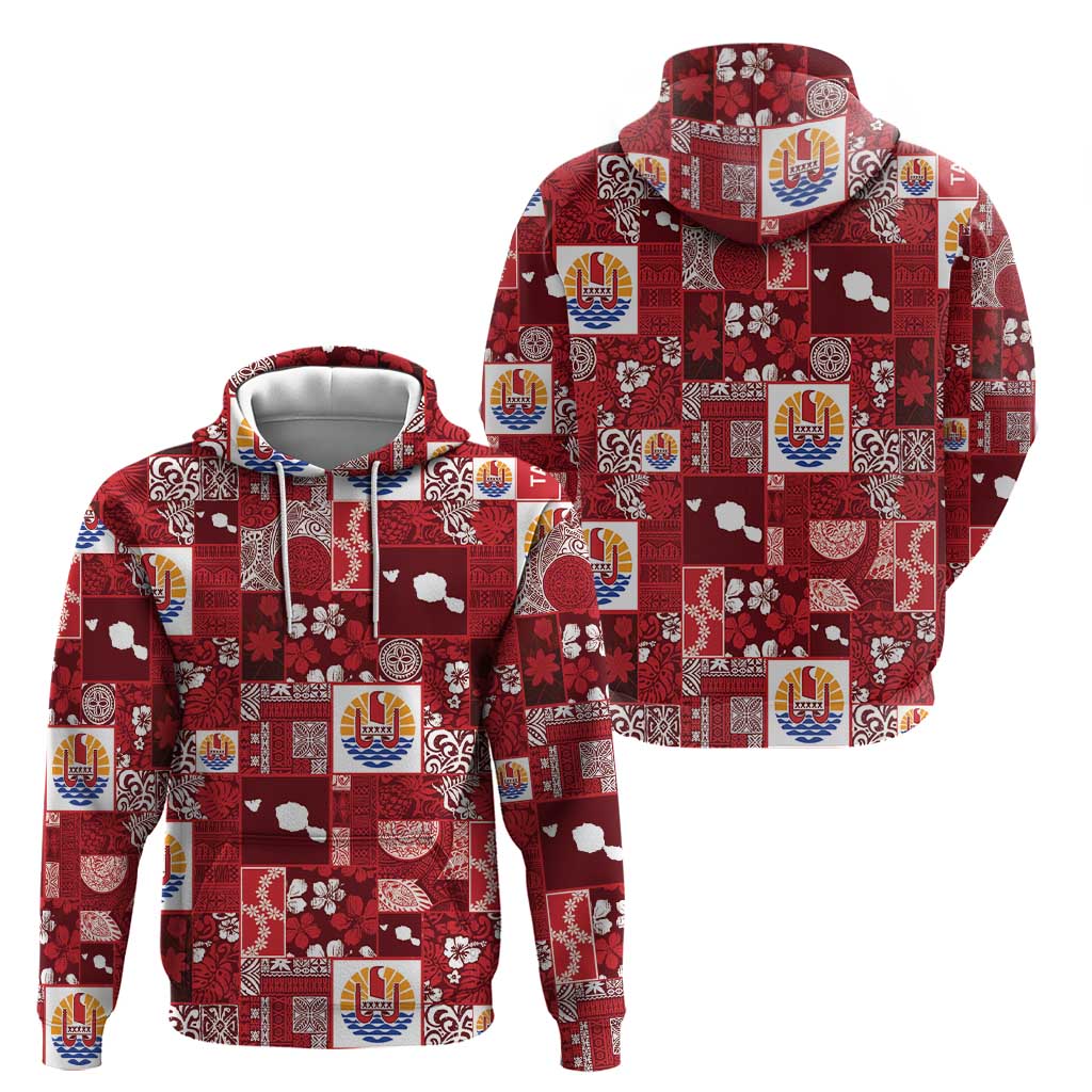 Tahiti Oaoa I Teie Noera Hoodie Pacific Patchwork Xmas Vibes - Polynesian Pride
