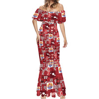 Tahiti Oaoa I Teie Noera Mermaid Dress Pacific Patchwork Xmas Vibes - Polynesian Pride