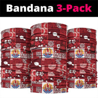 Tahiti Oaoa I Teie Noera Neck Gaiter Pacific Patchwork Xmas Vibes - Polynesian Pride