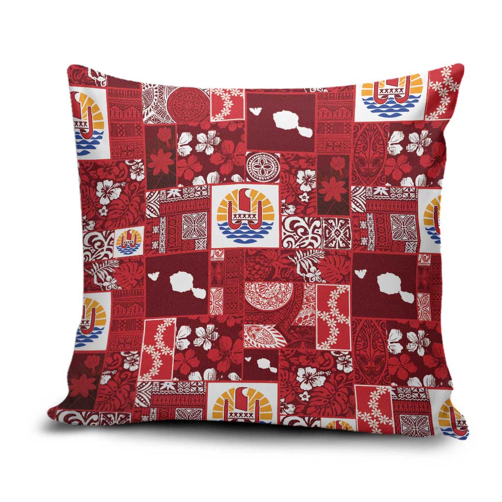 Tahiti Oaoa I Teie Noera Pillow Cover Pacific Patchwork Xmas Vibes - Polynesian Pride