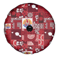 Tahiti Oaoa I Teie Noera Spare Tire Cover Pacific Patchwork Xmas Vibes - Polynesian Pride