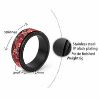 Tahiti Oaoa I Teie Noera Spinner Ring Pacific Patchwork Xmas Vibes - Polynesian Pride