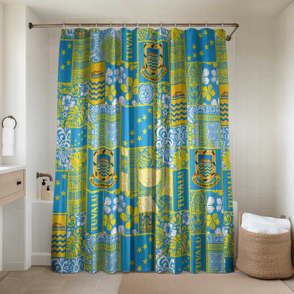 Tuvalu Manuia te Kilisimasi Bathroom Set Pacific Patchwork Xmas Vibes - Polynesian Pride