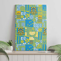 Tuvalu Manuia te Kilisimasi Canvas Wall Art Pacific Patchwork Xmas Vibes - Polynesian Pride