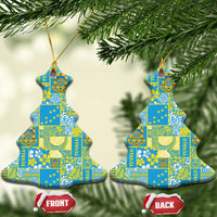 Tuvalu Manuia te Kilisimasi Ceramic Ornament Pacific Patchwork Xmas Vibes - Polynesian Pride