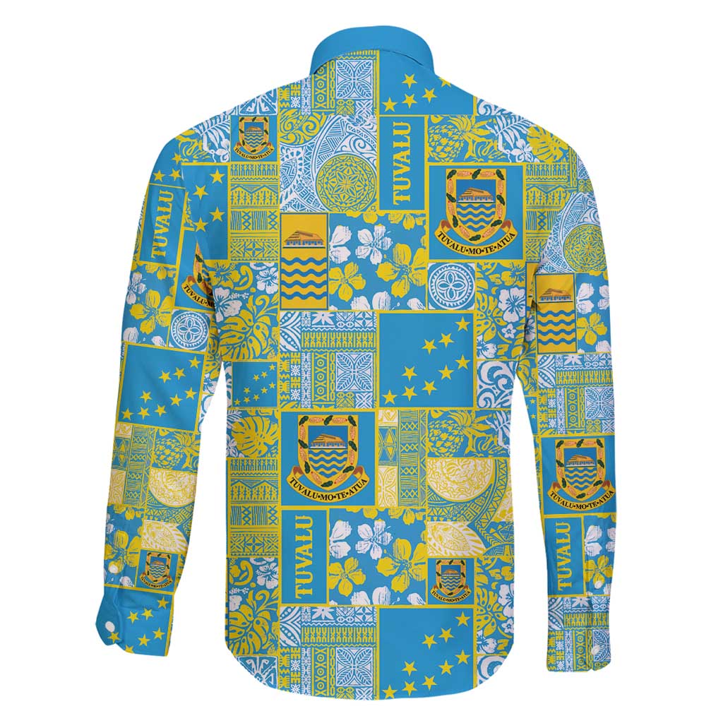 Tuvalu Manuia te Kilisimasi Family Matching Long Sleeve Bodycon Dress and Hawaiian Shirt Pacific Patchwork Xmas Vibes - Polynesian Pride