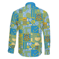 Tuvalu Manuia te Kilisimasi Family Matching Short Sleeve Bodycon Dress and Hawaiian Shirt Pacific Patchwork Xmas Vibes - Polynesian Pride