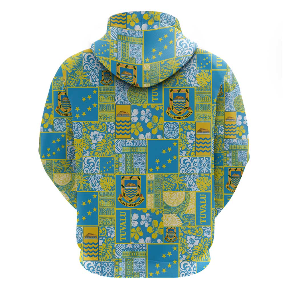 Tuvalu Manuia te Kilisimasi Hoodie Pacific Patchwork Xmas Vibes - Polynesian Pride