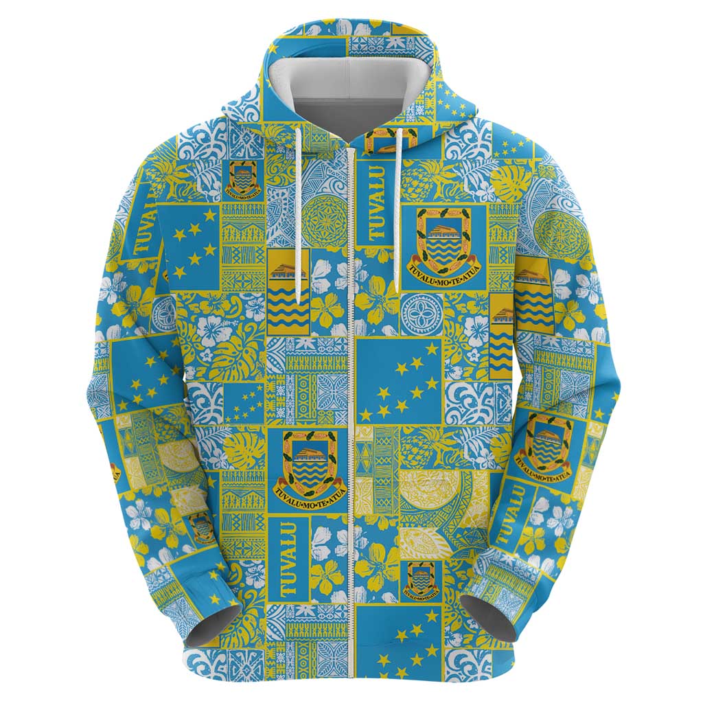 Tuvalu Manuia te Kilisimasi Hoodie Pacific Patchwork Xmas Vibes - Polynesian Pride